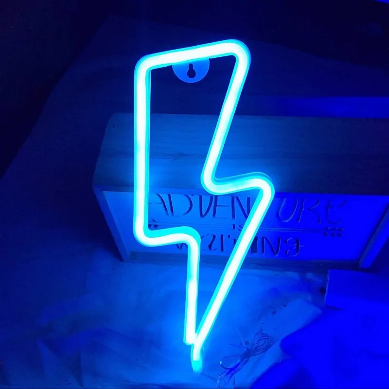 LED Neon Lightning Sign USB Light