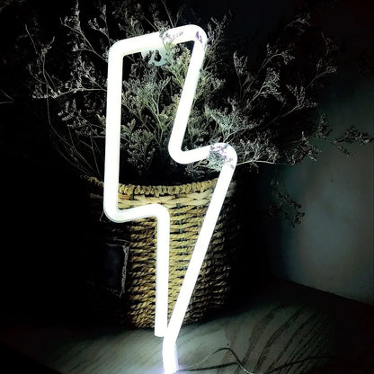 LED Neon Lightning Sign USB Light