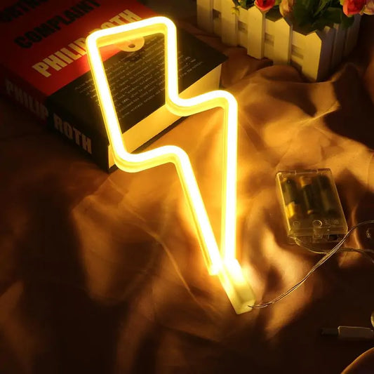 LED Neon Lightning Sign USB Light